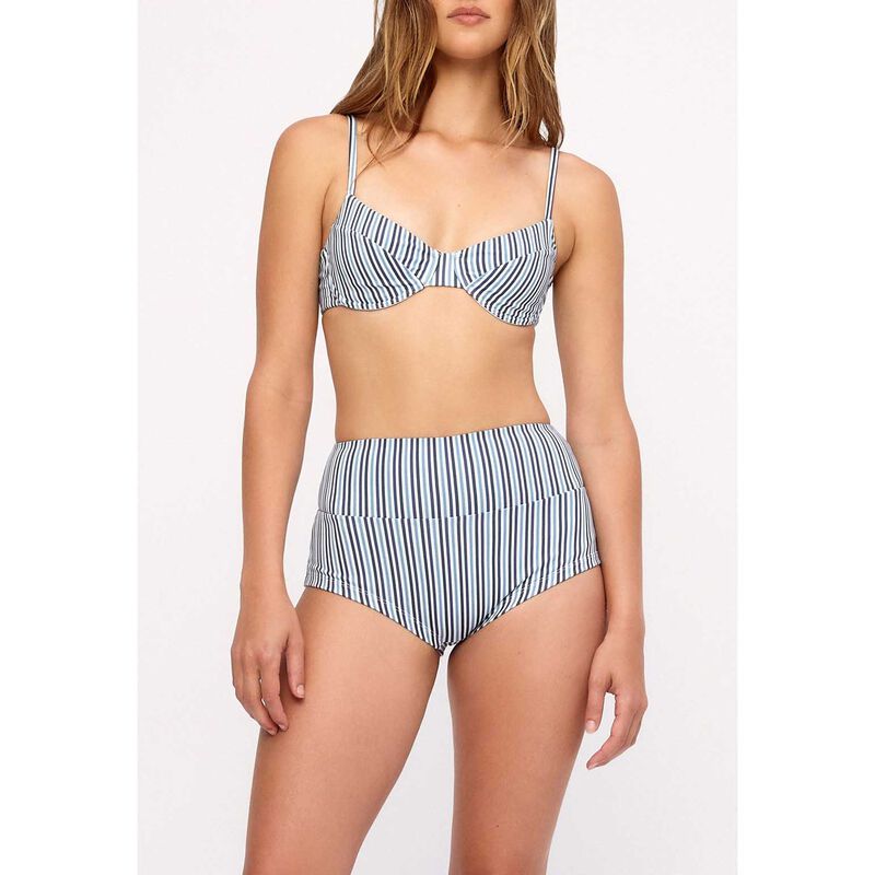 Zulu & Zephyr Blue Pin Stripe Cheeky Boy Short image number 1